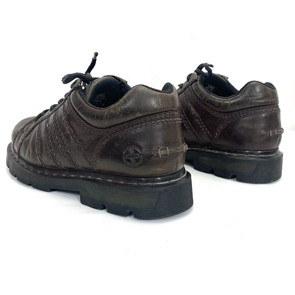Dr. Martens Mens 10 Brown Leather Shoe Low Boot Chunky Lug Sole Y2k Oxford main image 12